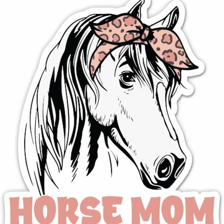 Autocolante à prova d'água Horse Mom por atacado de Lyrical River Designs