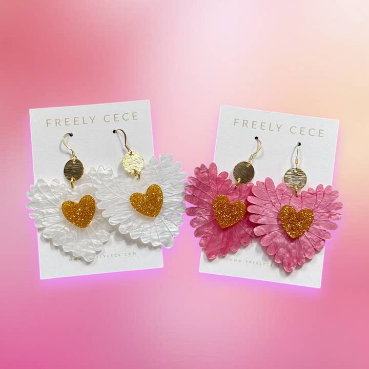 Heart Burst Earrings for wholesale by Freely Cece LLC