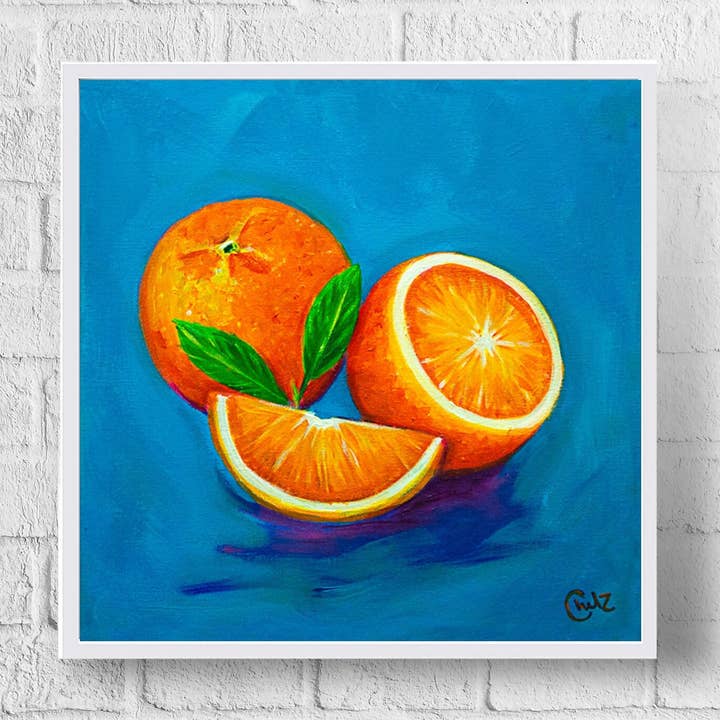 Pintura de naranjas | Lámina de frutas naranjas para venta al por mayor de Chelzart