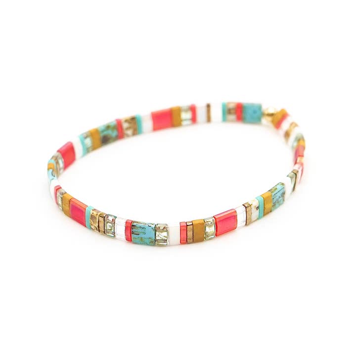 Mack & Rex - Wholesale Beaded Bracelet - Quality Tila Bead Stretch Beaded Bracelet (5.75-8.50 inches)
