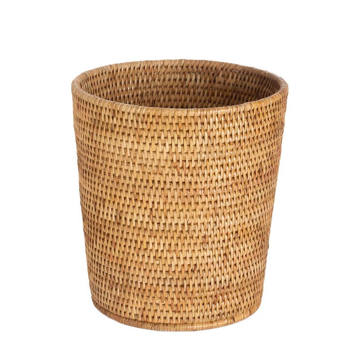 Andrea House - Wholesale Basket - Round rattan wastebasket1