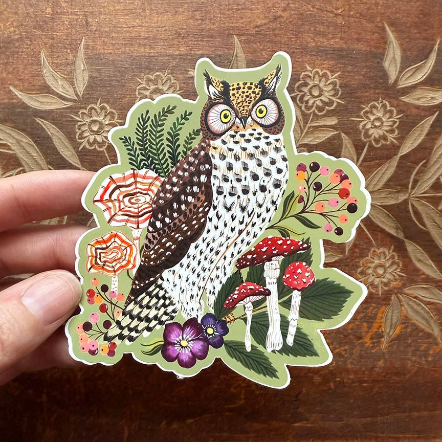 Christine De Carvalho - Wholesale Sticker - Owl Vinyl Sticker - Wildlife Sticker - Nature Sticker