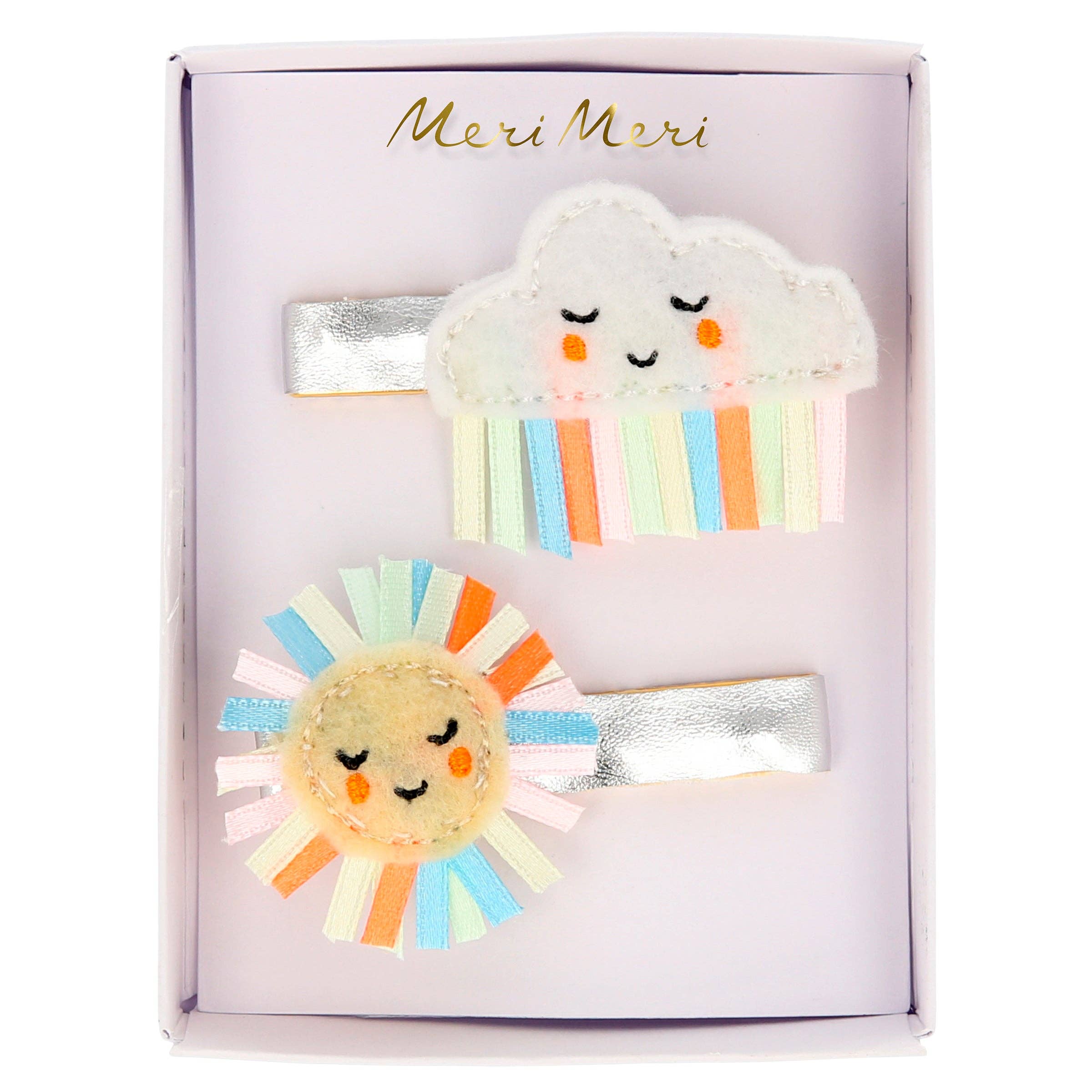 Meri Meri - Wholesale Hair Clip - Kids - Rainbow Sun & Cloud Hair Clips2