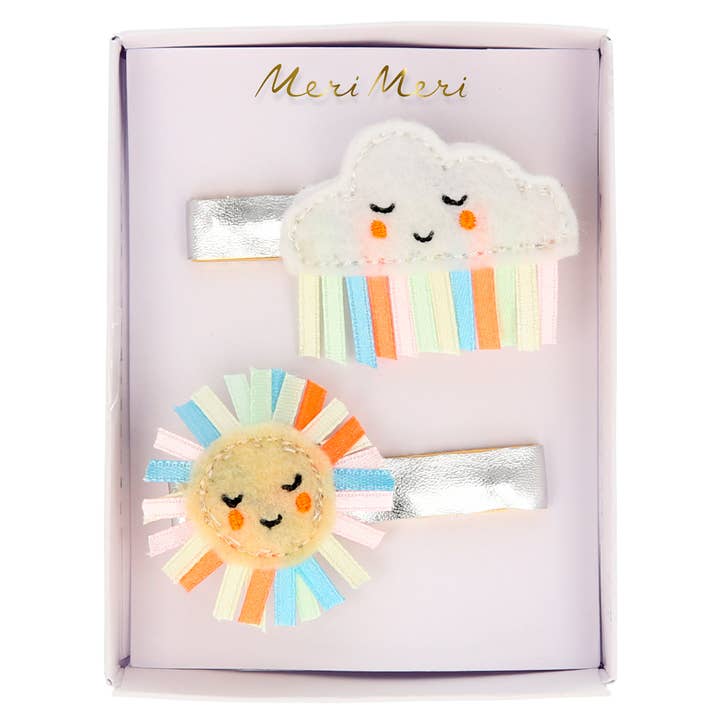 Meri Meri - Wholesale Hair Clip - Kids - Rainbow Sun & Cloud Hair Clips2