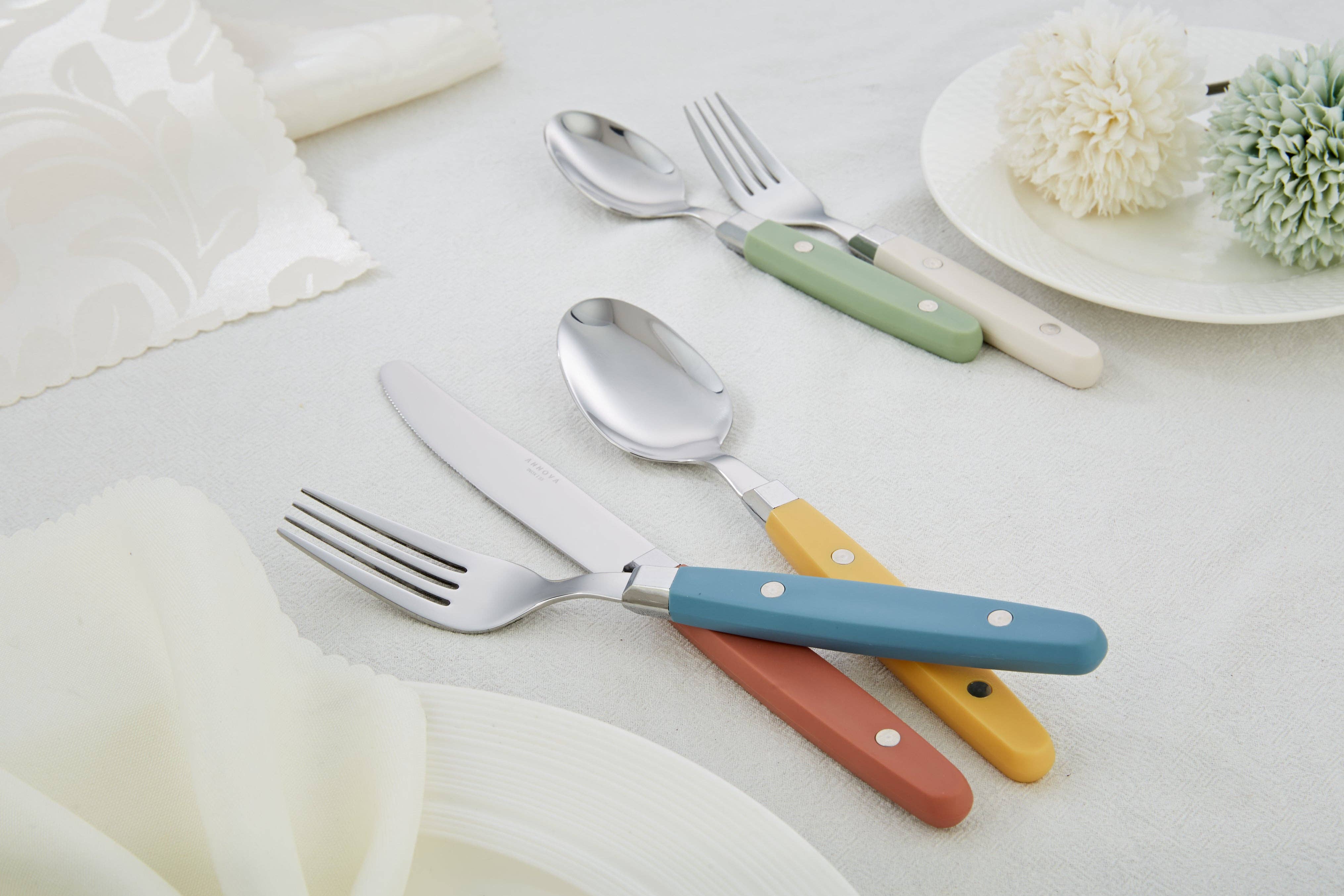 ANNOVA - Venta al por mayor Conjunto de cubiertos - Juego de Cubiertos Retro ANNOVA de 20 Piezas77