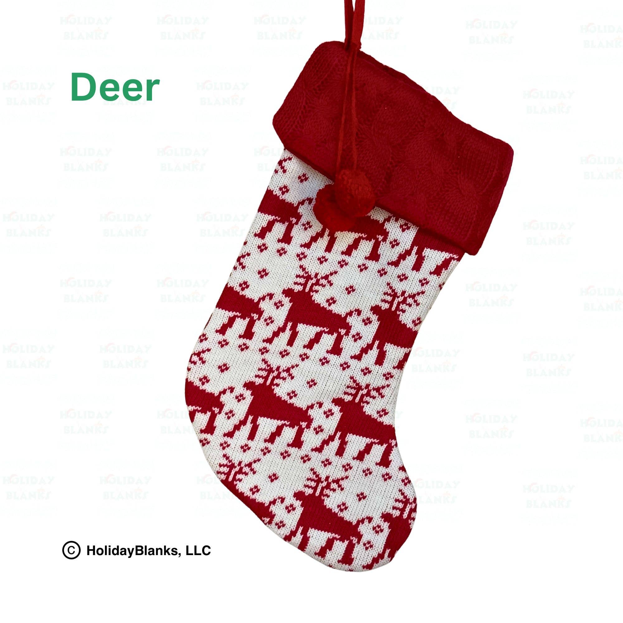 Holiday Blanks - Wholesale Holiday Stocking - Knit stocking blanks0