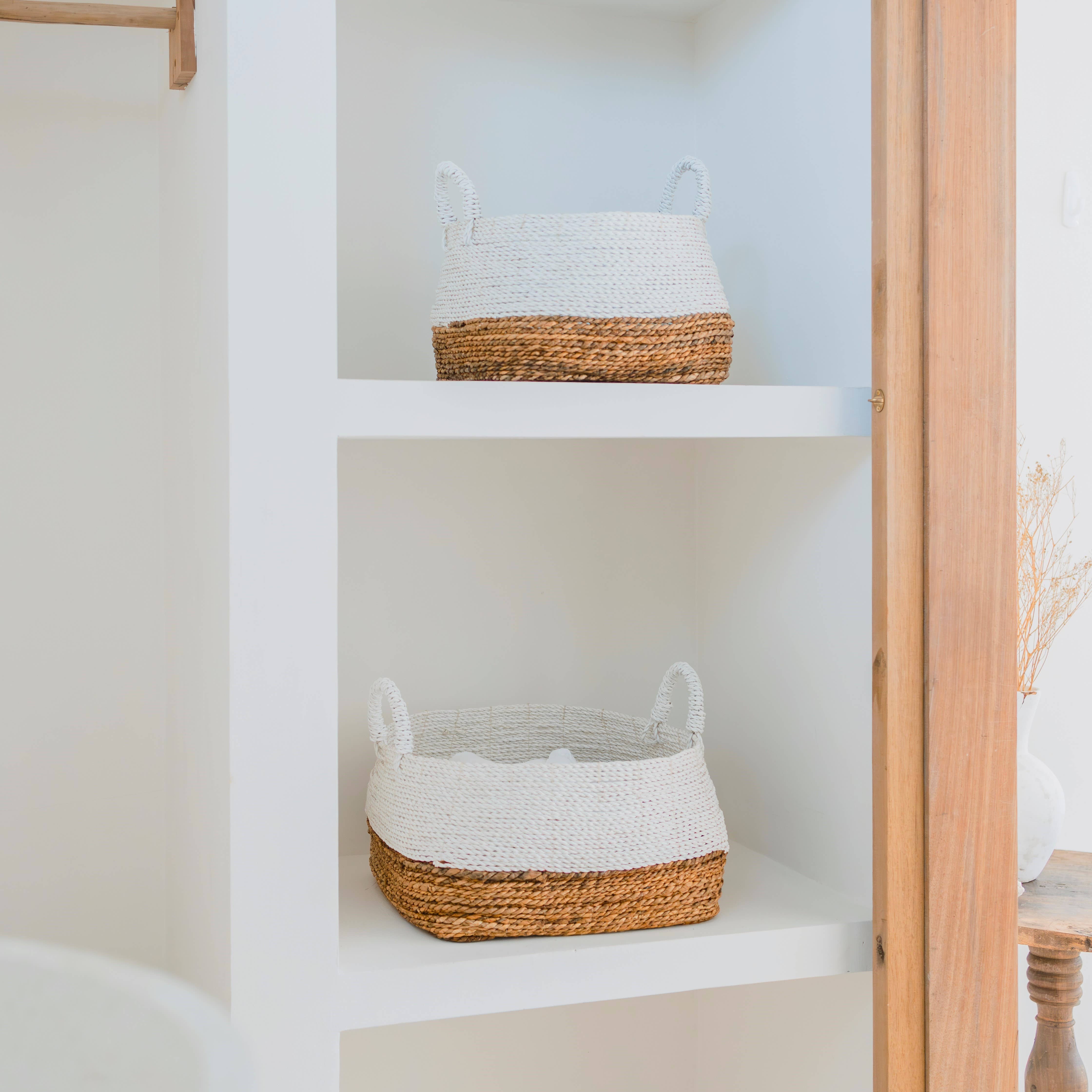 Soeji - Wholesale Basket - Woven Storage Basket White – Boho Decora Basket MAJALENGKA1