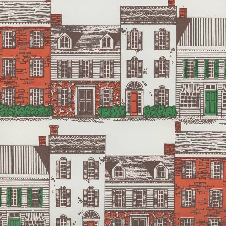Yozo Studio - Wholesale Flat Wrap - Row Houses Vintage Paper