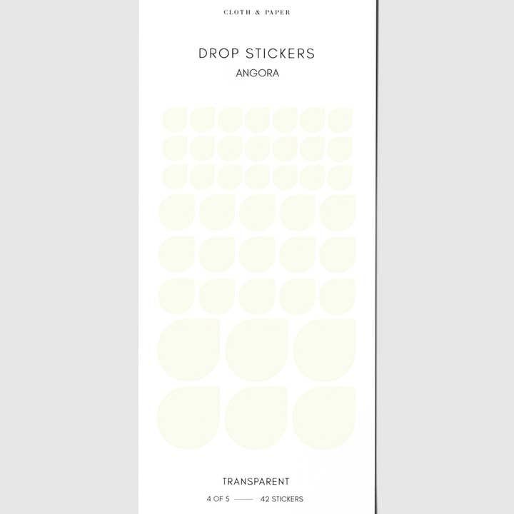Cloth & Paper - Wholesale Sticker - Minimal Shape Sticker Set | Transparent | Drops4