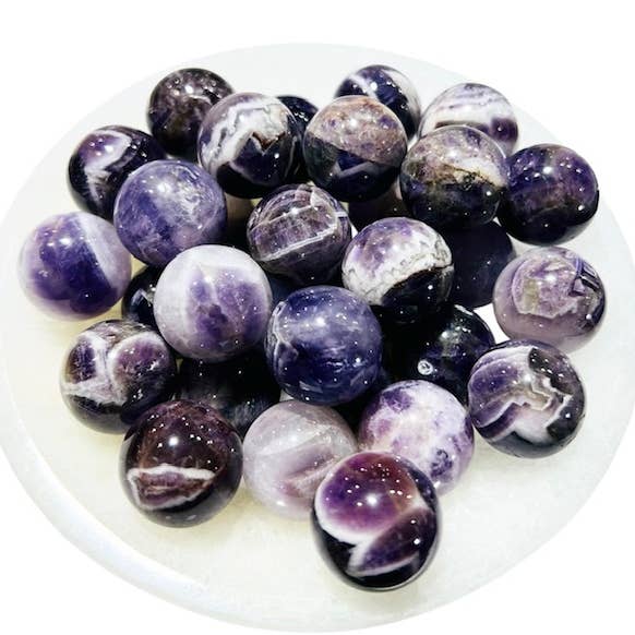 Quasar Gems USA - Wholesale Spiritual Stone/Crystal - Amethyst Spheres 22mm (1/2 KG)1