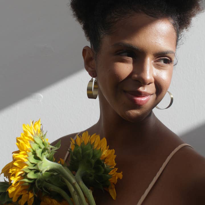 Rover & Kin - Wholesale Hoop Earrings - Brassy Statement Earrings7