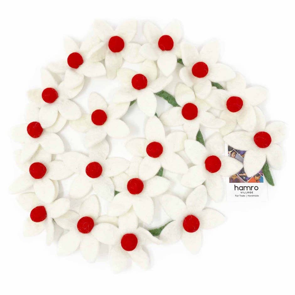 Hamro Village - Wholesale Bunting/Garland - Felt Flower Garland4