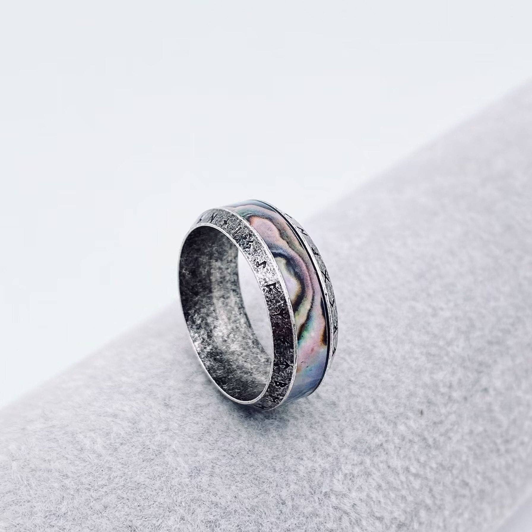 Mio Queena - Wholesale Band/Stacked Ring - Retro Stainless Steel Tree of Life Viking Rune Ring - MJ/MR2