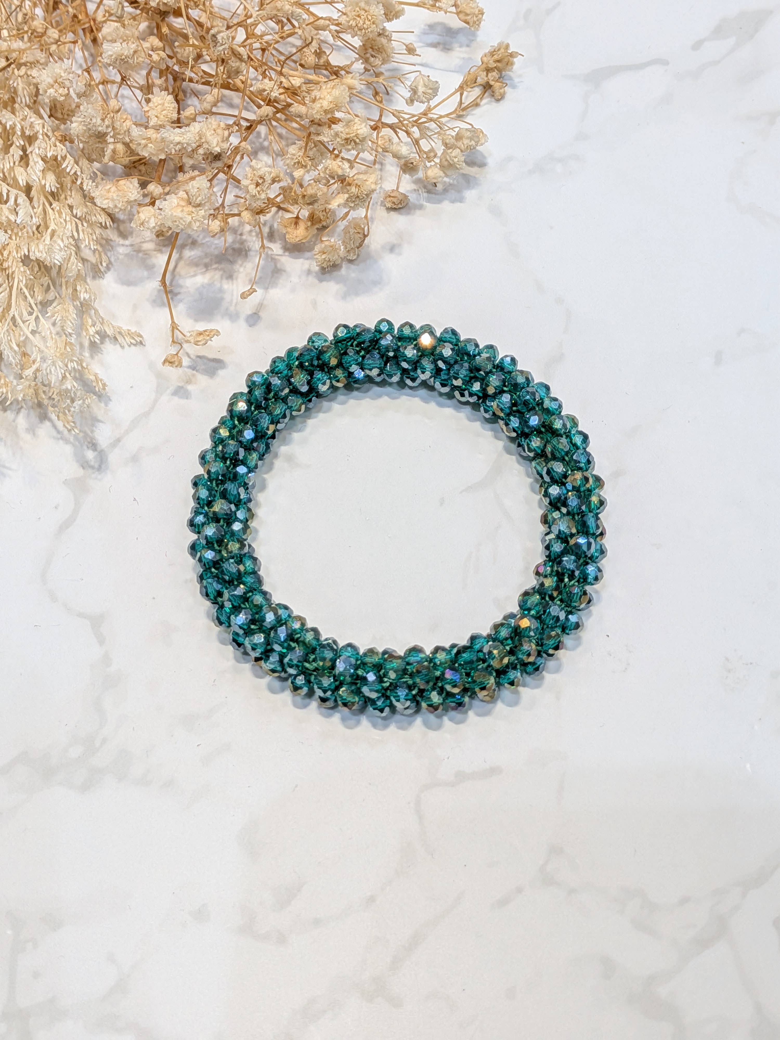 LOLO & YAYA - Vendita all'ingrosso Bracciali a catena e a maglie - Bracciale effetto cristallo tono verde9