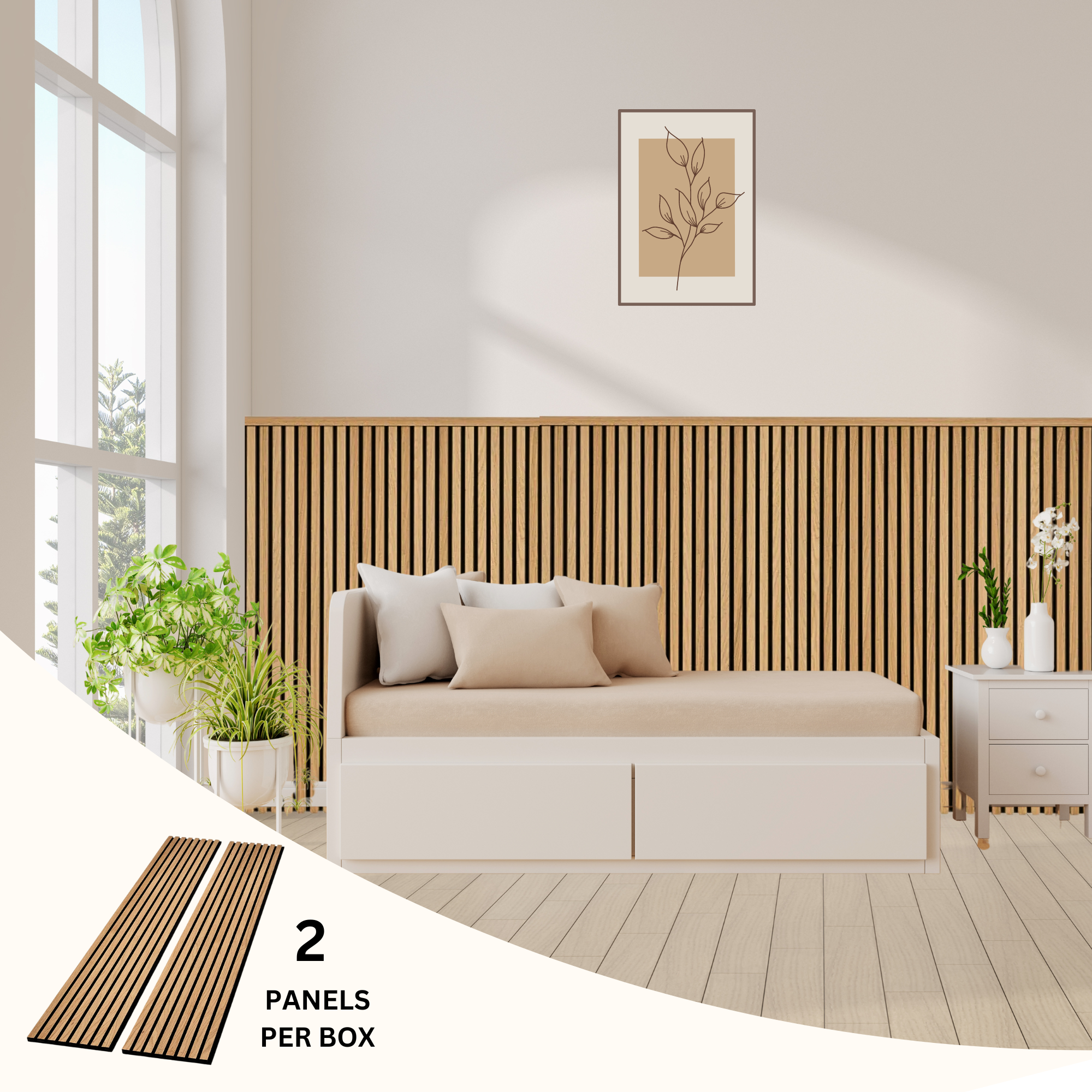 Made In Vietnam - Wholesale Wall Paneling - Acoustic Slatwall Wood Panels 47.24" x 12.6" (2 Panels/Box)4