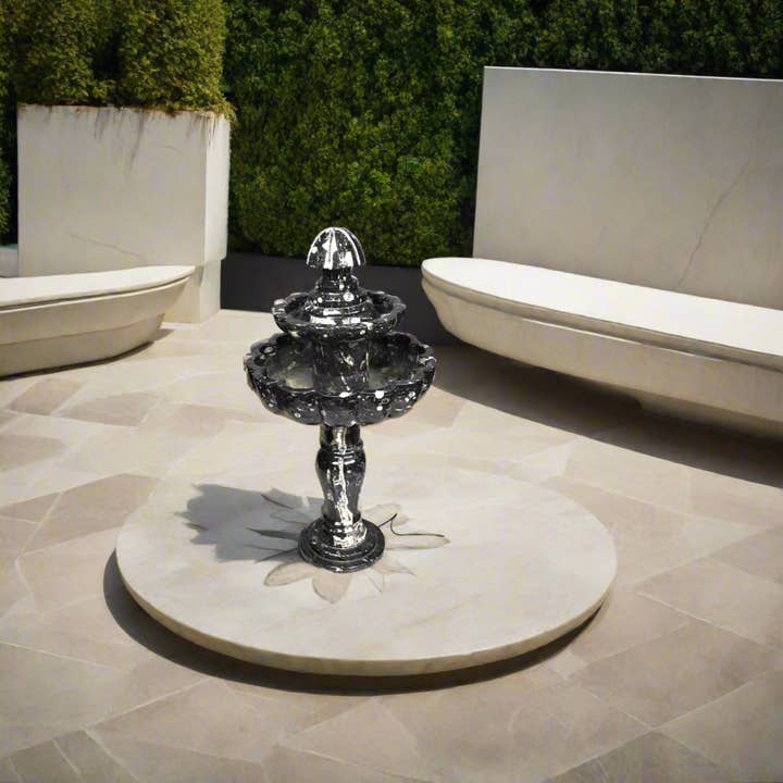 Orthoceras Fossil Fountain - 3 Feet Tall - 110 pounds for wholesale by Stonebridge Imports