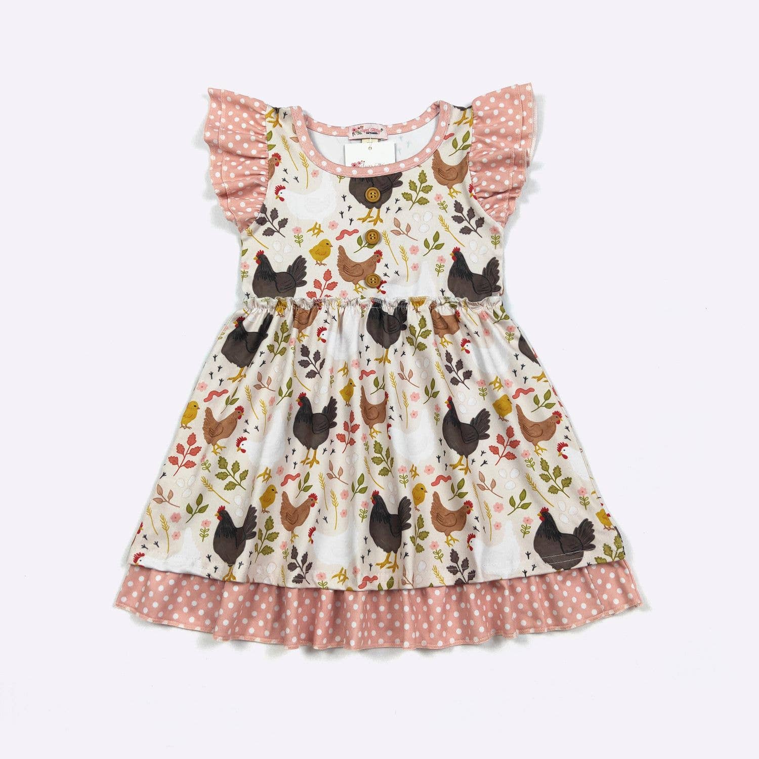 Clover Cottage - Wholesale Dress - Kids - Chicken Chic Girls Dress5