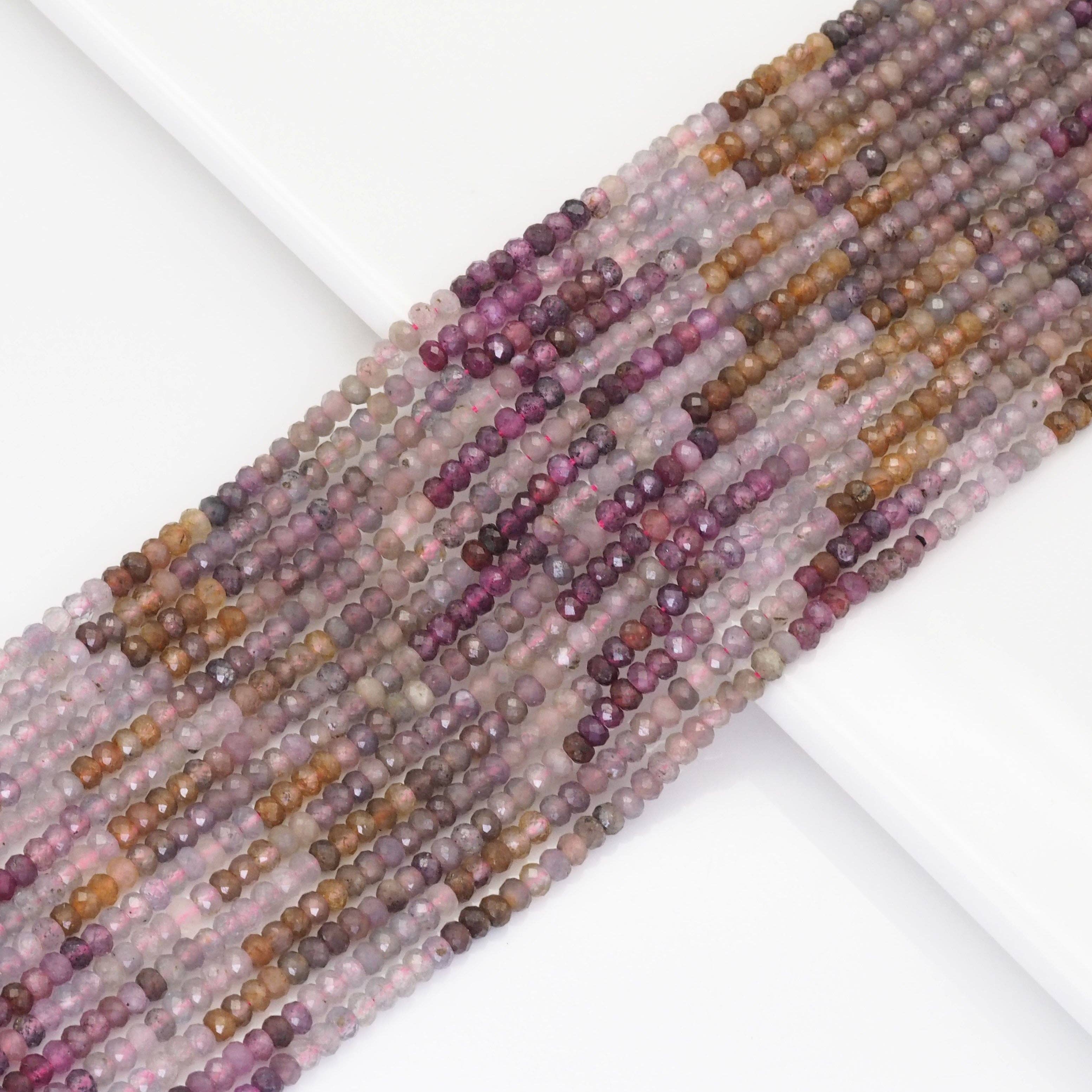 BestBeads&Beyond - Wholesale Beads - Genuine Colorful Spinel Faceted Rondelle Beads, Sku#U16910