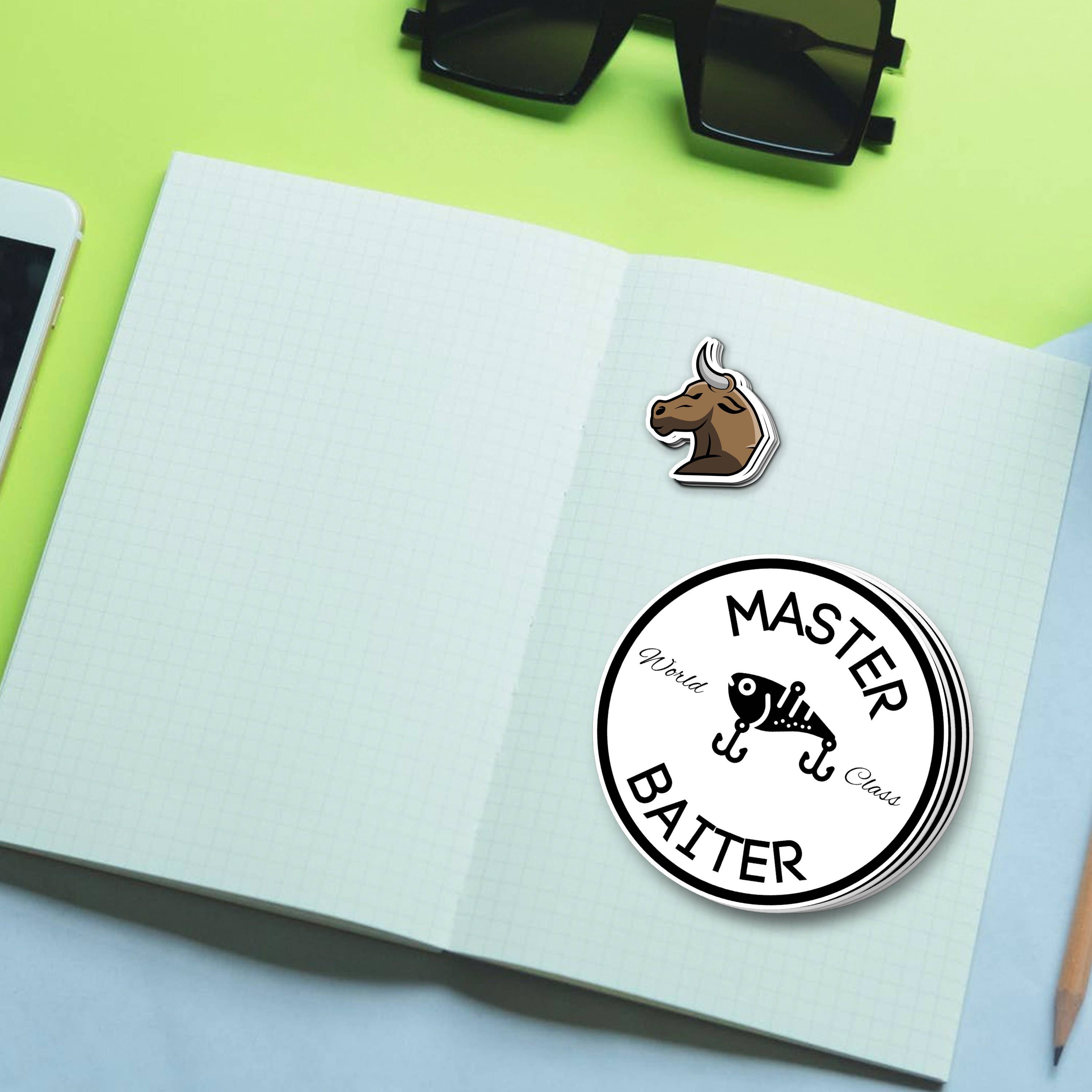 Sticker Bull - Wholesale Sticker - World Class Master Baiter Sticker, Swim Bait Sticker, Meme Sticker, Funny Waterproof Vinyl Sticker Decal for Laptop, Car, Hydroflask Sticker.2