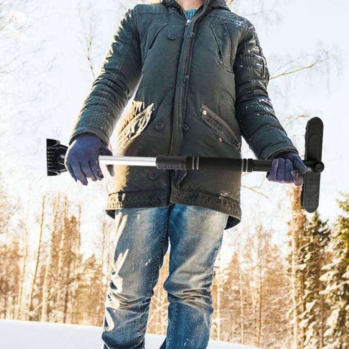 Hard Rock Health Stores - Wholesale Automotive Cleaning Products - 3 In 1 Windshield Ice Scraper Extendable Car Snow Removal Tool26