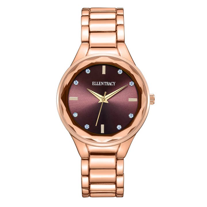 Montre pour femme Ellen Tracy en alliage avec cristaux facettés #2 pour la vente par CIT Watches