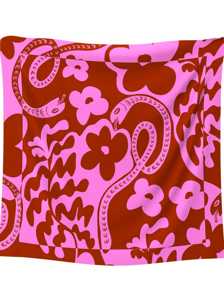 Bandana PSYCHO FLOWER WINE for wholesale by STUDIO ARDE