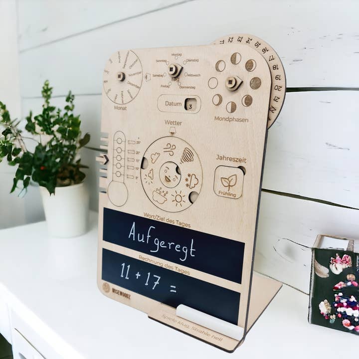 My day - Montessori learning board and wooden day table for wholesale by wisewoodz