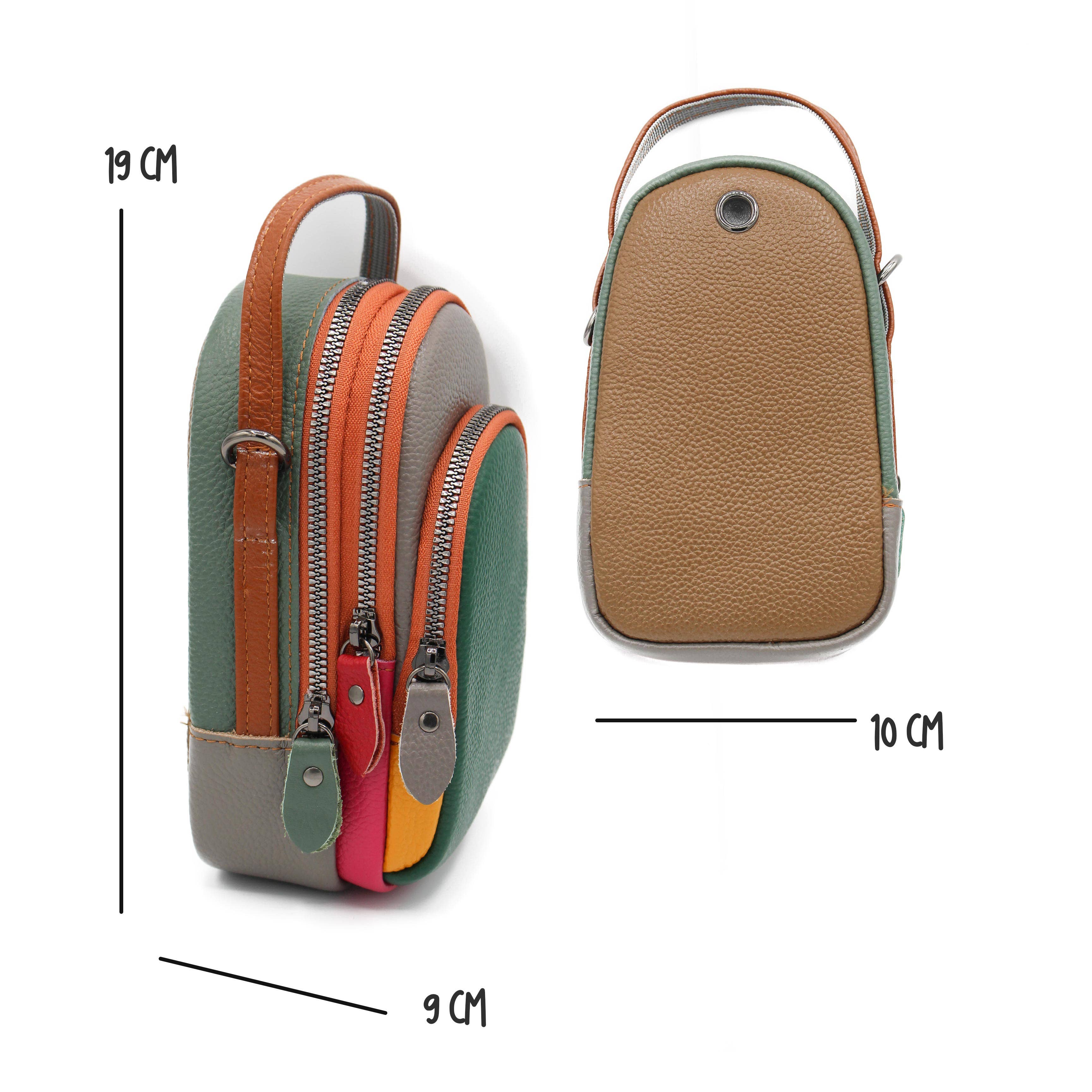 Zerimar 1942 – Engroshandel Rygsæk - Dame – Ægte læder crossbody-taske og rygsæk til kvinder, 19 x 10 x 9 cm21