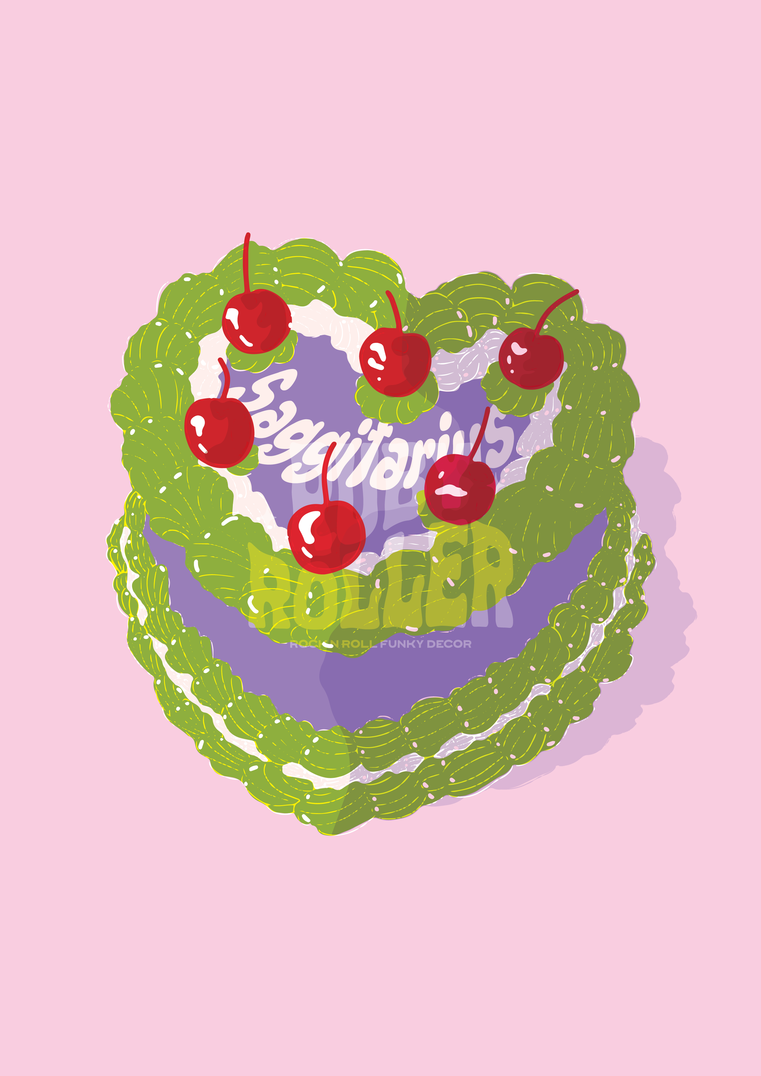 Ruby Roller Art - Wholesale Kunstprint - Esthetische harttaart met kersen sterrenbeeld kunstprint12