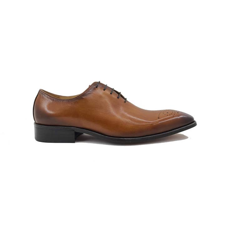 Carrucci Shoes - Wholesale Oxford Shoes - Men's - Hand Burnished Leather Wholecut Calf Oxford