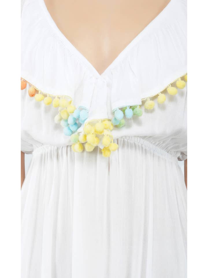 America & Beyond - Vente Robe – femme - Mini-robe Fun Pom Pom Confetti