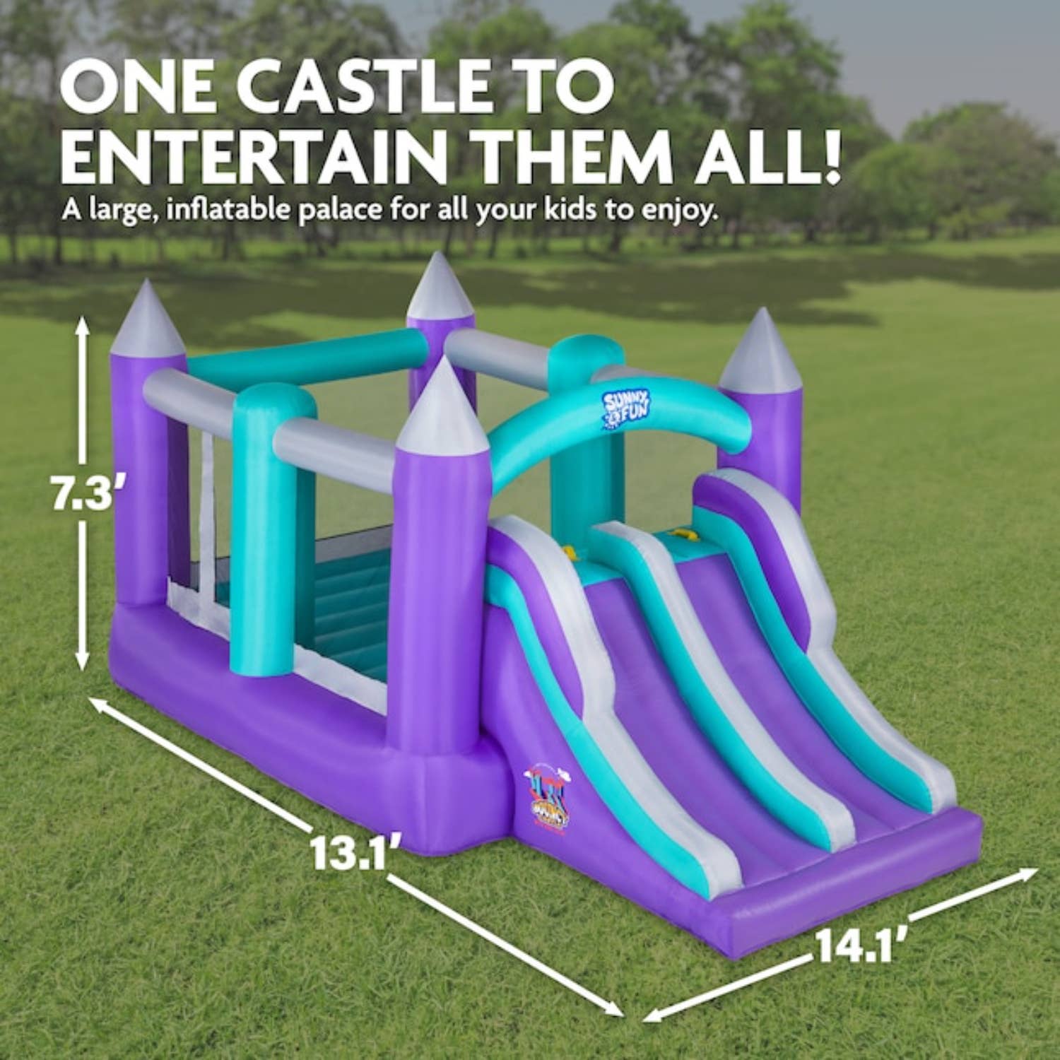 Sunny and Fun - Wholesale Inflatables - Inflatable Bounce House with Climbing Wall & More!6