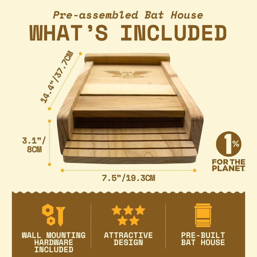 Big Bat Box – wholesale Bird house – Single Chamber Bat House (Cedar)2