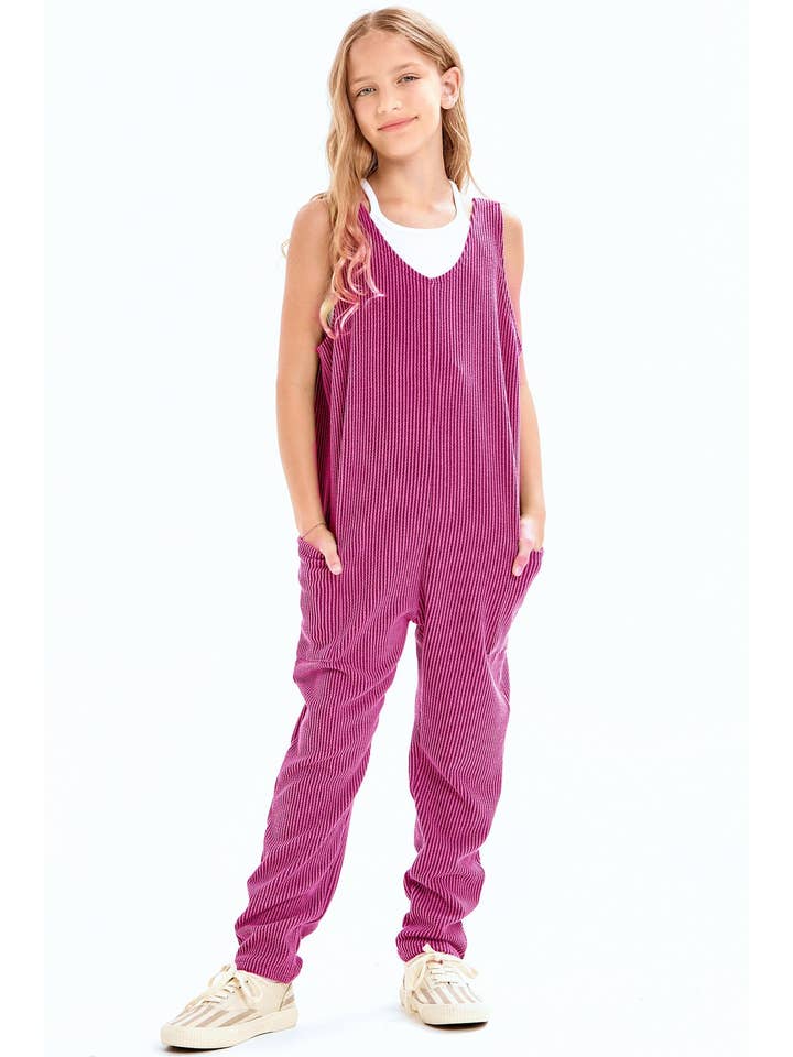 Good Girl - Wholesale Jumpsuit - Kids - Embossed Rib Sleeveless Jumpsuit /Overall /Onesie11