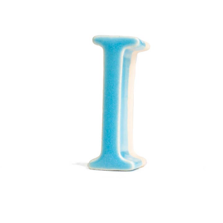 MudLOVE - Wholesale Decorative Tabletop Object - I - Handcrafted Ceramic Letter - Various Colors