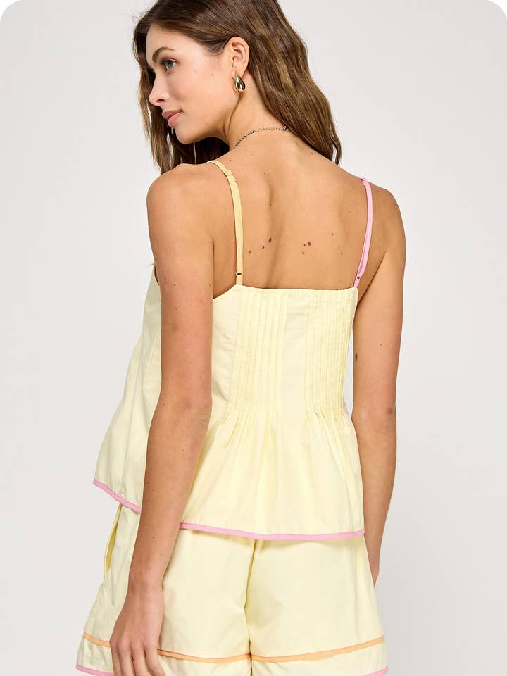 Strut & Bolt - Wholesale Shorts - Women's - Color Block Piping Poplin Shorts2