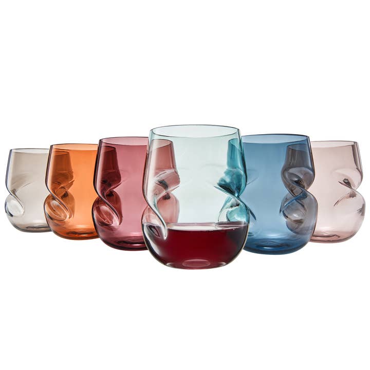 Unbreakable Acrylic Plastic Aerating Colored Wine Glasses for wholesale by The Wine Savant / Khen Glassware