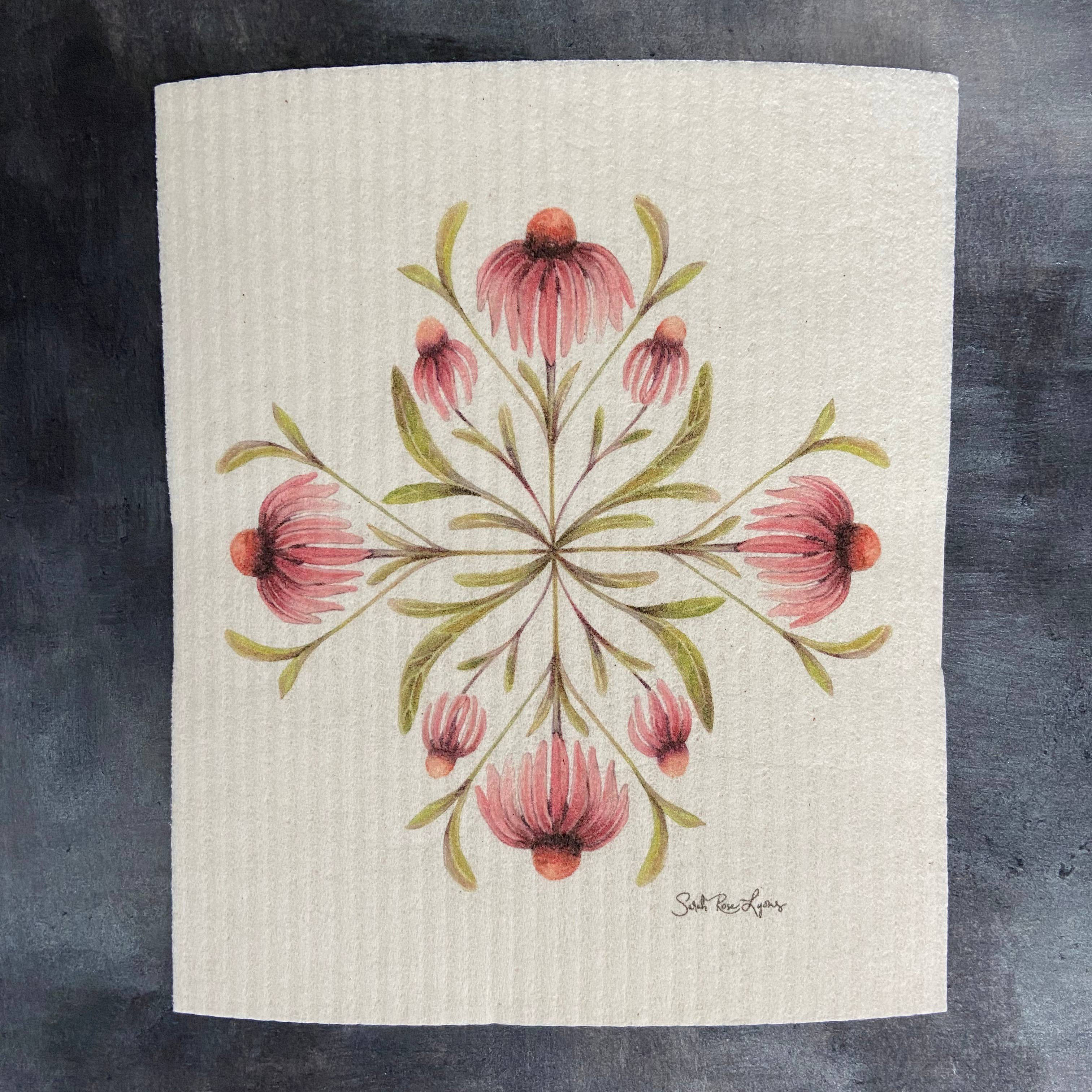 Sarah Rose - Wholesale Dishcloth - Echinacea Diamond Swedish Dishcloth Diamond1