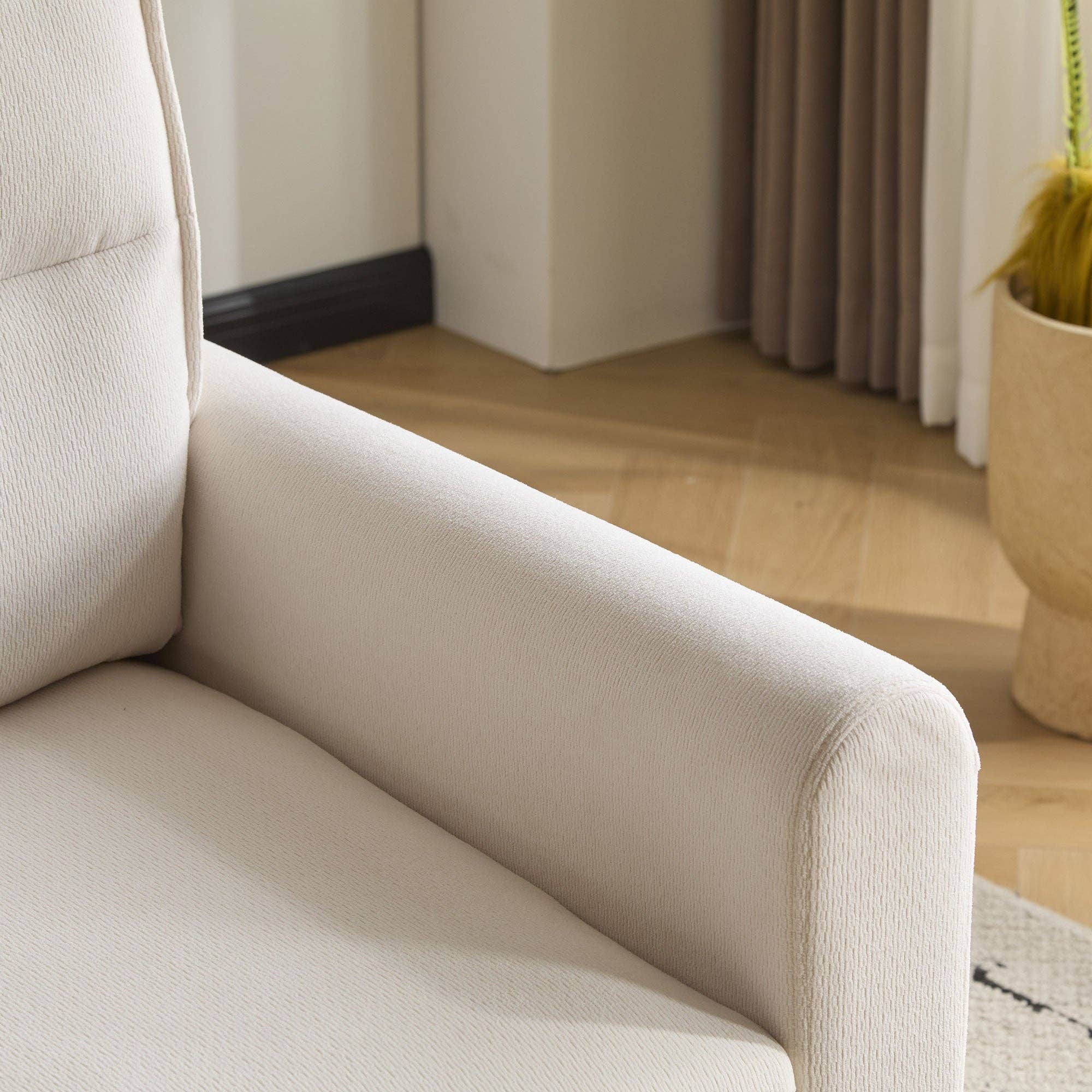 Urban Meuble - Wholesale Sofa - Light beige velvet 2-seater convertible sofa bed, 5-position backrest RIDGEGLEN21