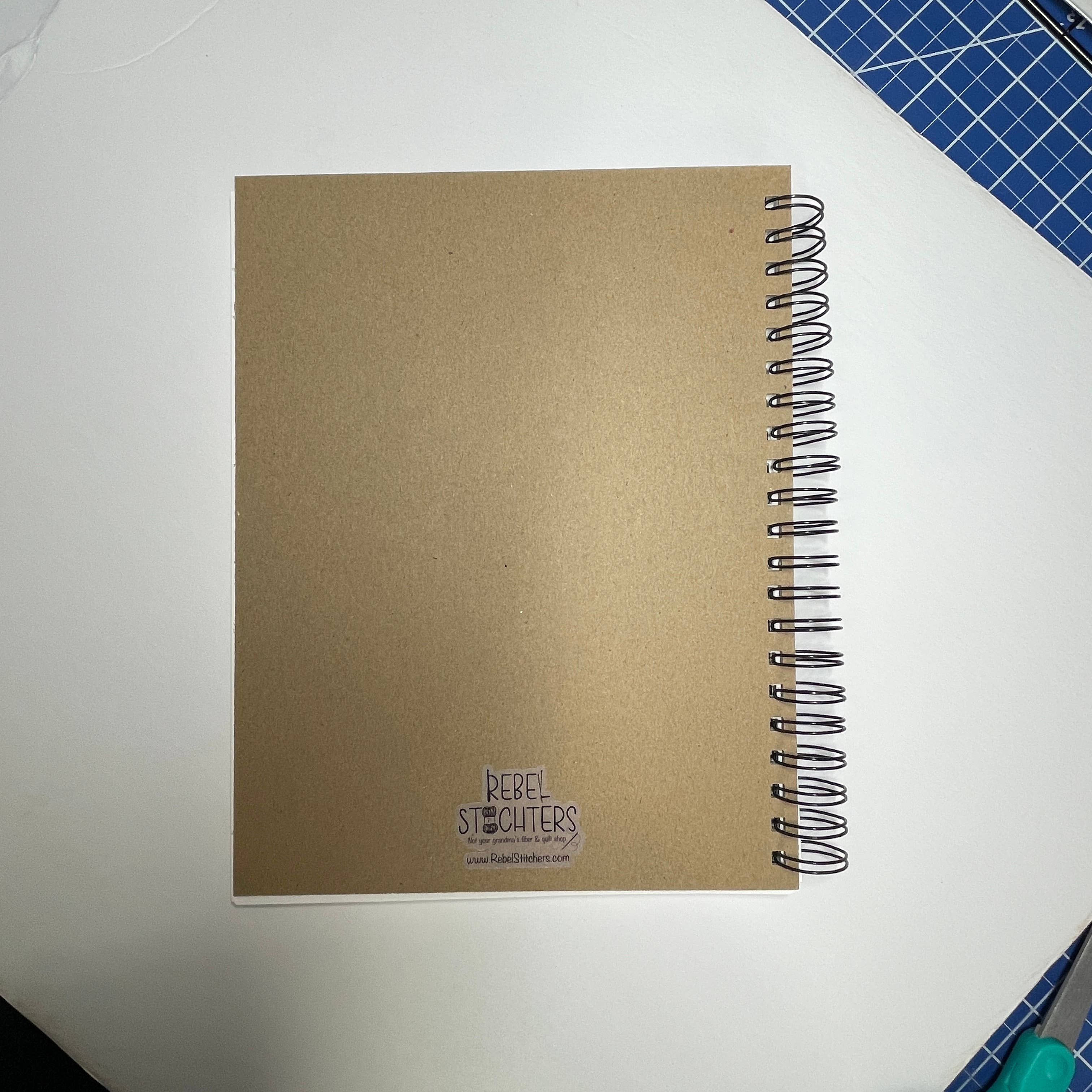 Art by Erica H & Rebel Stitchers - Wholesale Notebook - Handmade Fiber Arts Spiral Bound Journal Sheep Illustration3