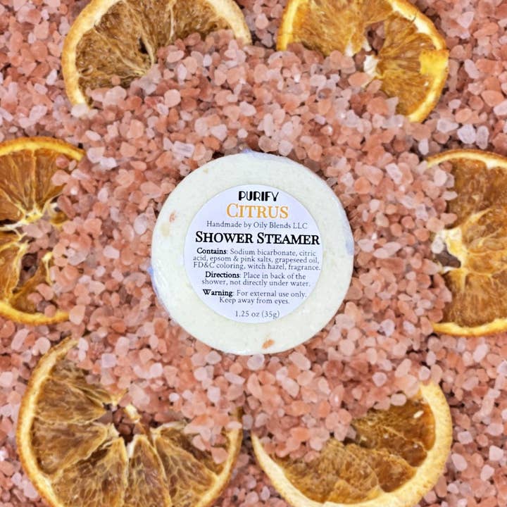 Oily Blends - Wholesale Shower Steamer/Bomb - Purify Shower Steamers with Pink Himalayan Salt2
