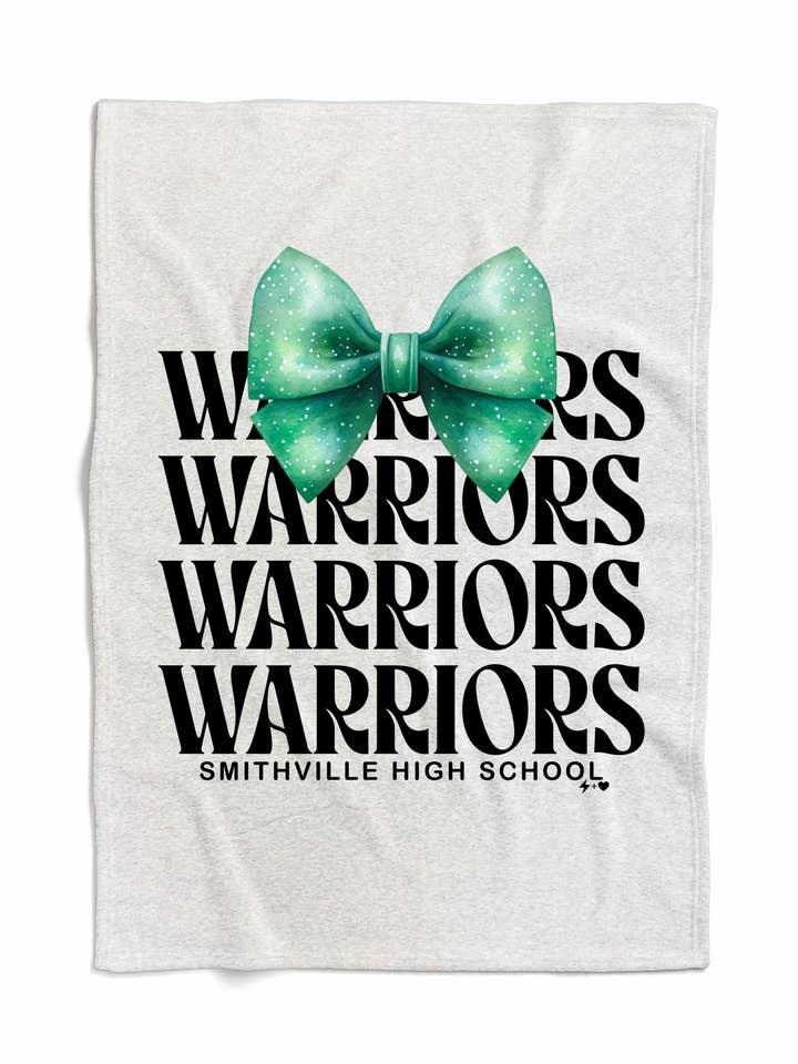 Couverture en sweat-shirt Team Repeat Bow (BLANKET1066) pour la vente par Hustle+Heart