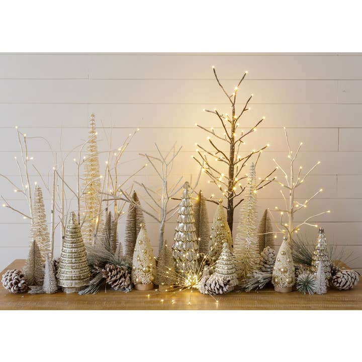 Audrey's Home & Gift - Wholesale Decorative Tabletop Object - Lighted Flocked Tree, Warm (PC)1