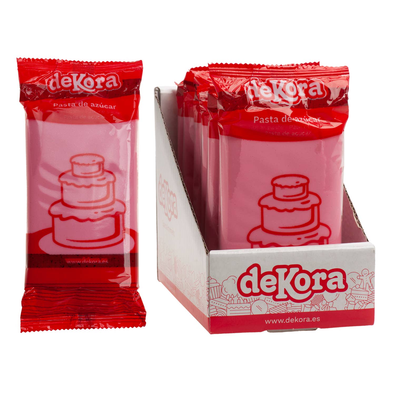 dekora – Kit de decoração de bolos por atacado – Pasta de Açúcar Rosa 250 g Sem Glúten6