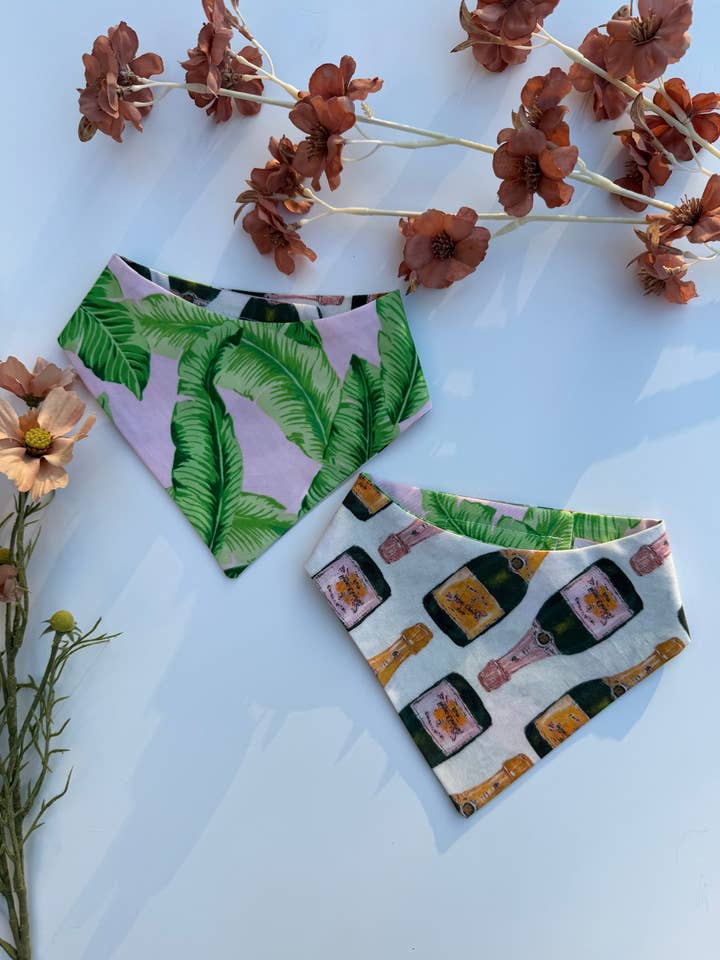 Bandana Hora do Prosecco Rosa por atacado de The Pet Scout Shop