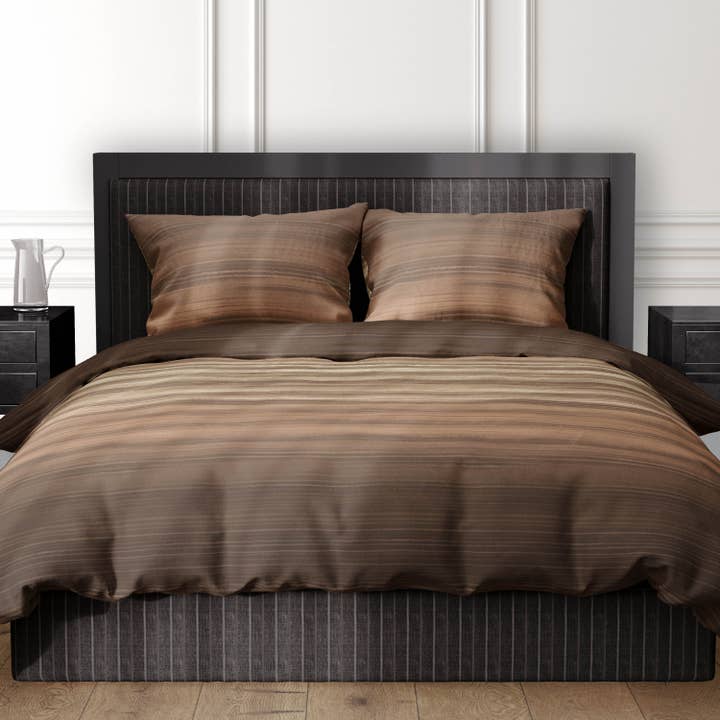 Satin D'Or Bettbezug Fluvius Karamell für den Großhandel von TEXTAP B.V.