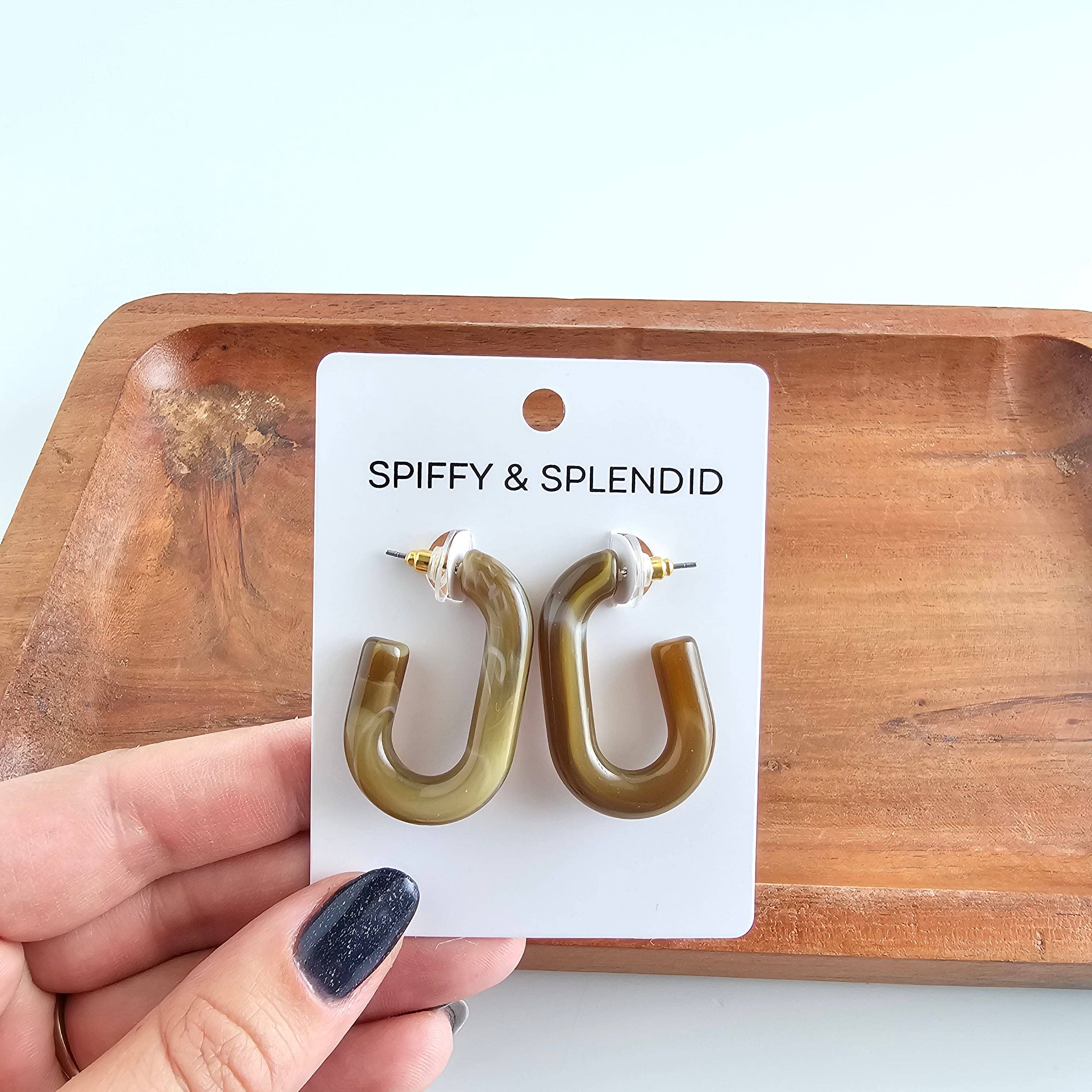 Spiffy & Splendid – wholesale Hoop-örhängen – Joanna Hoops - Brun // Smycken, Örhängen, Höst8