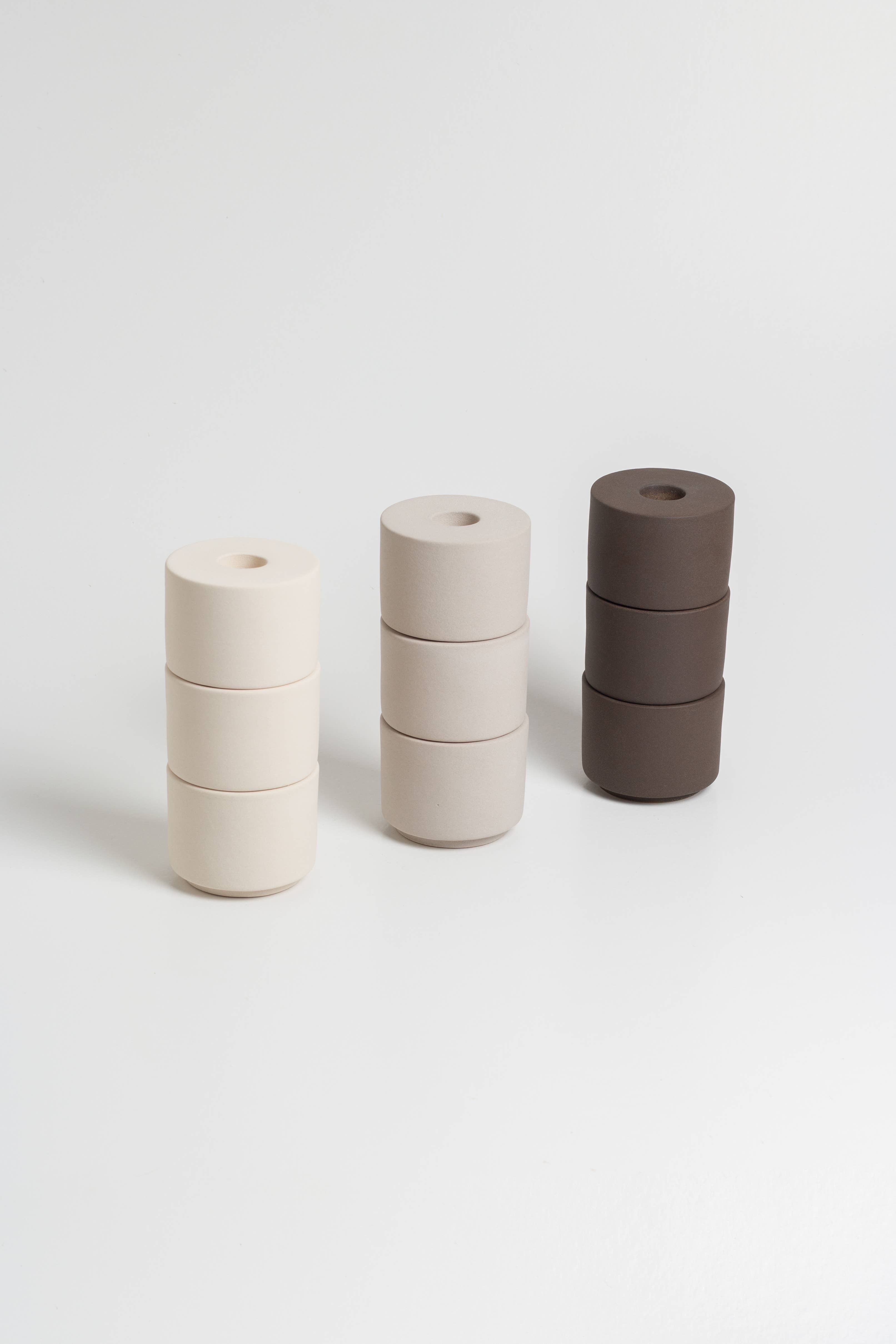 o cactuu – wholesale Candle holder – Modular candle holder Grey - Ceramic - LAST UNITS5