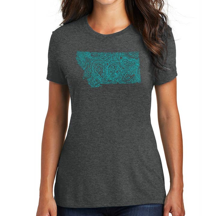 T-shirt Paisley Montana Tri-Blend pour la vente par Blue Peak Creative