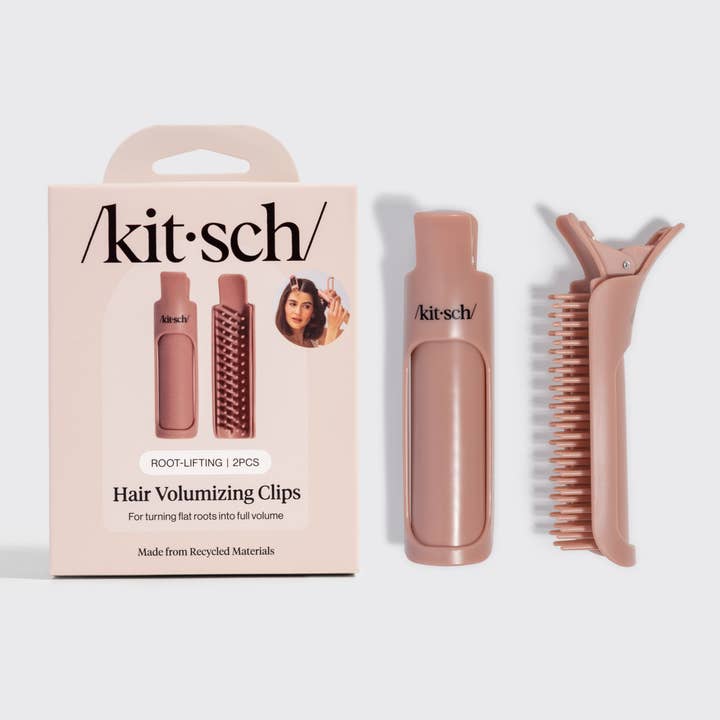 Kitsch Hair Volumizing Clip 2pc Set - Terracotta for wholesale by KITSCH